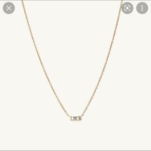 Mejuri diamond baguette necklace